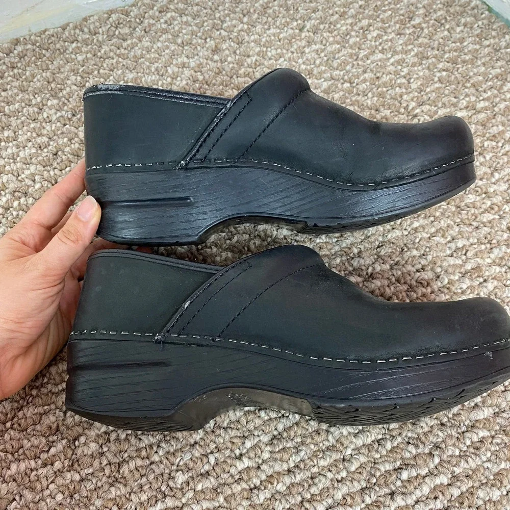 Dansko Matte Black Nursing Clogs - Picture 6 of 7